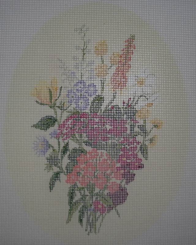 Penelope MC 152-3a Botanical Florals Needlepoint Canvas